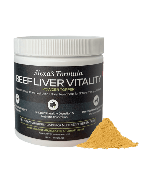 Beef Liver Vitality Powder Topper dog food topper by Alexa's Formula